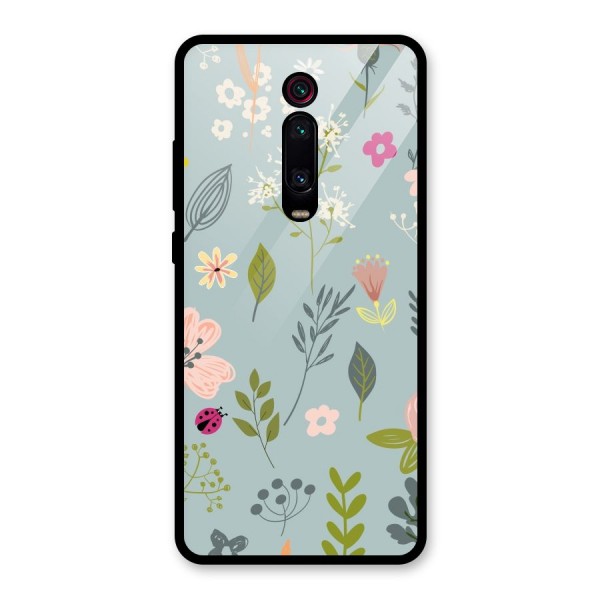 Flawless Flowers Glass Back Case for Redmi K20 Pro