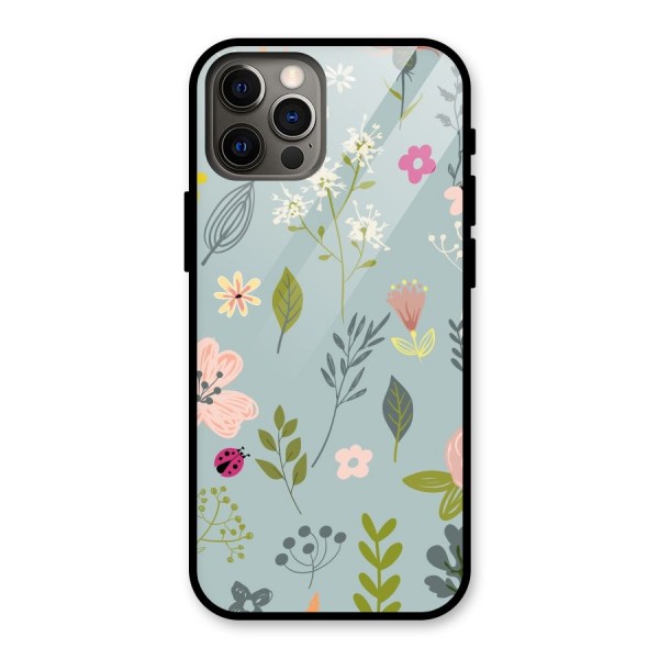 Flawless Flowers Glass Back Case for iPhone 12 Pro