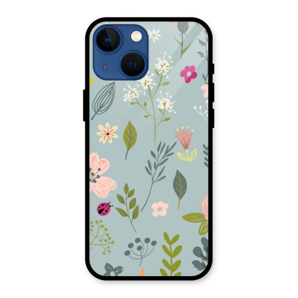 Flawless Flowers Glass Back Case for iPhone 13 Mini