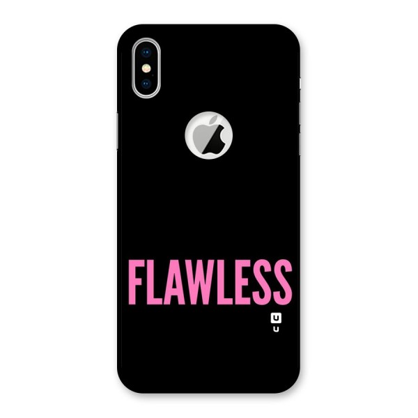 Flawless Pink Design Back Case for iPhone XS Logo Cut