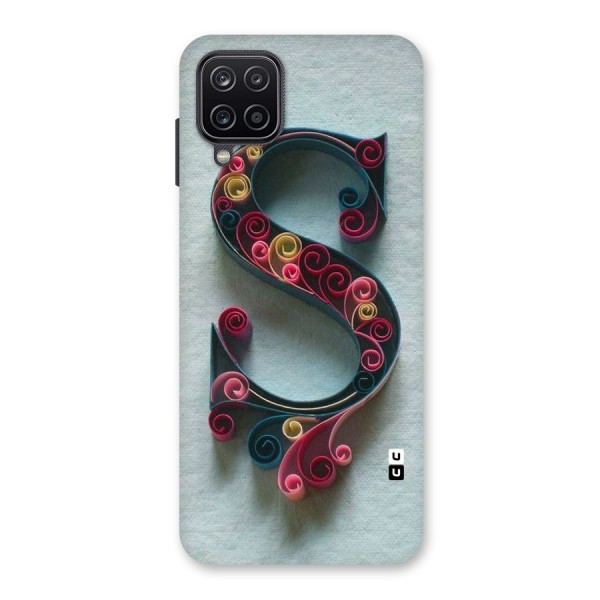 Floral Alphabet Back Case for Galaxy A12