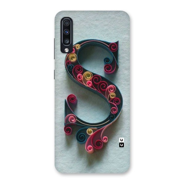 Floral Alphabet Back Case for Galaxy A70s