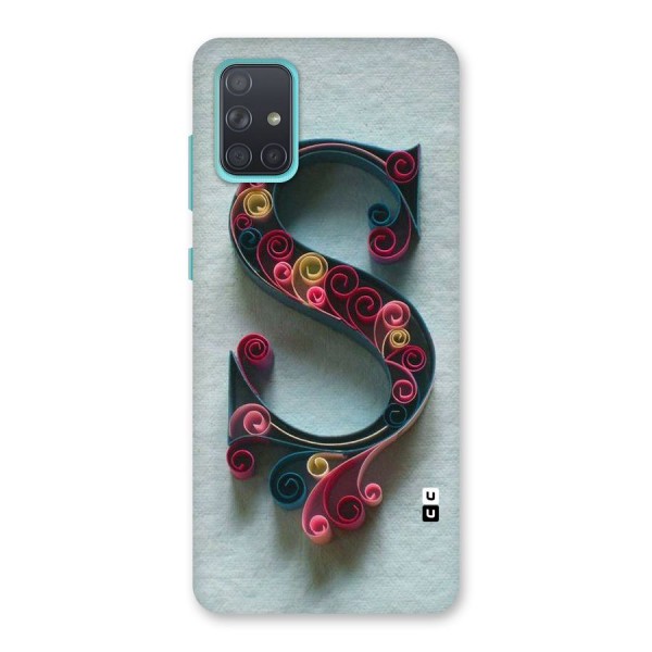Floral Alphabet Back Case for Galaxy A71