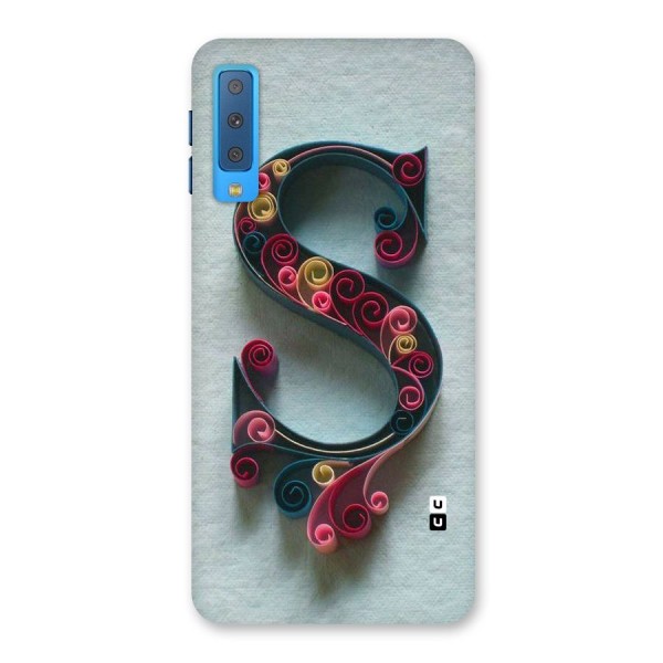 Floral Alphabet Back Case for Galaxy A7 (2018)