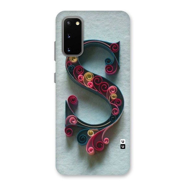 Floral Alphabet Back Case for Galaxy S20
