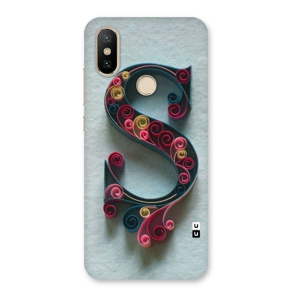 Floral Alphabet Back Case for Mi A2