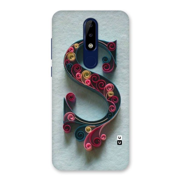 Floral Alphabet Back Case for Nokia 5.1 Plus
