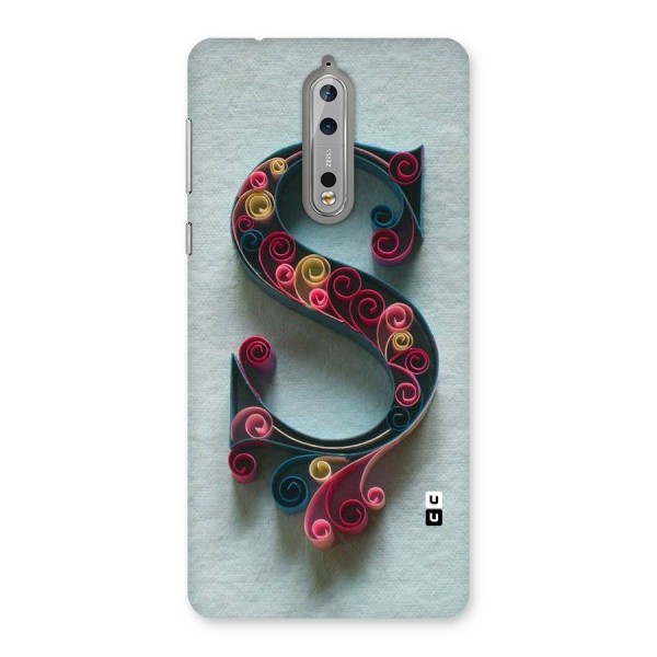 Floral Alphabet Back Case for Nokia 8