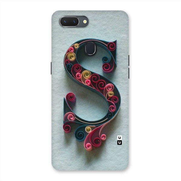 Floral Alphabet Back Case for Oppo Realme 2