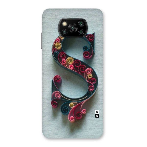 Floral Alphabet Back Case for Poco X3