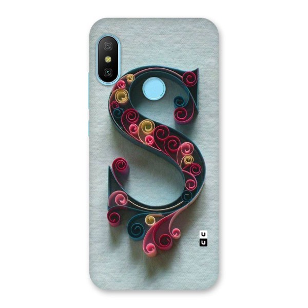 Floral Alphabet Back Case for Redmi 6 Pro