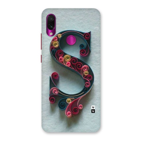 Floral Alphabet Back Case for Redmi Note 7 Pro