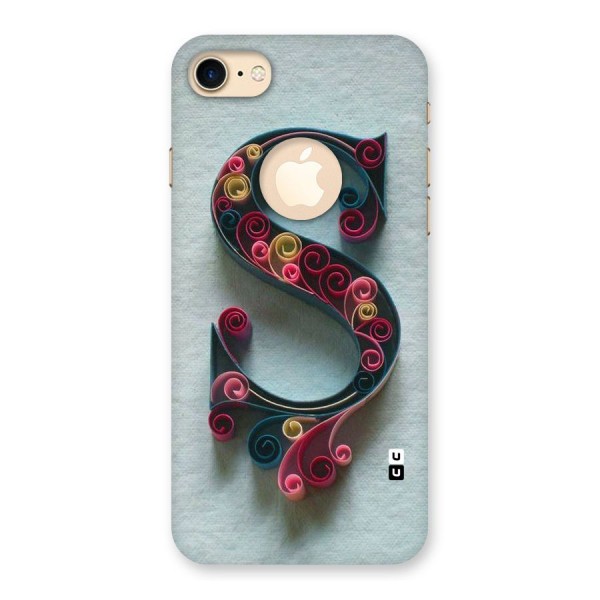 Floral Alphabet Back Case for iPhone 7 Logo Cut