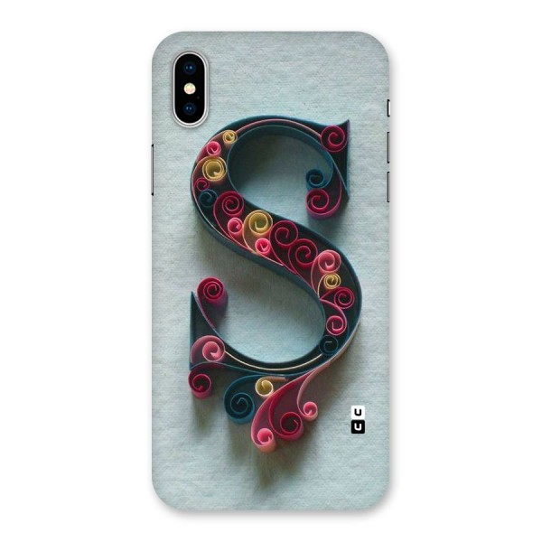 Floral Alphabet Back Case for iPhone XS