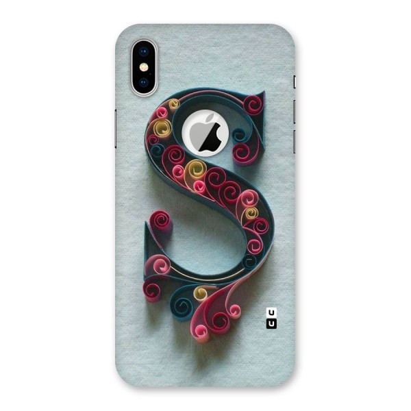 Floral Alphabet Back Case for iPhone XS Logo Cut