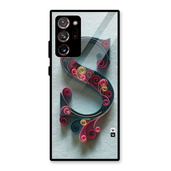 Floral Alphabet Glass Back Case for Galaxy Note 20 Ultra