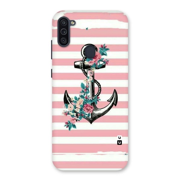 Floral Anchor Back Case for Galaxy M11