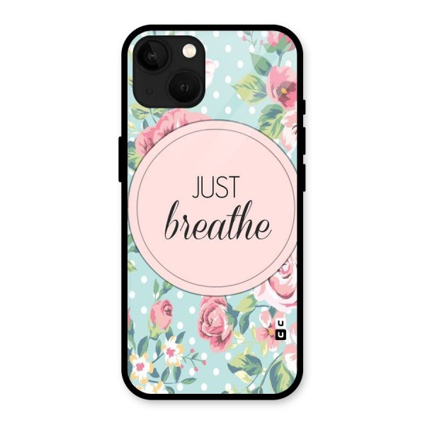 Floral Bloom Glass Back Case for iPhone 13