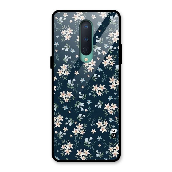 Floral Blue Bloom Glass Back Case for OnePlus 8