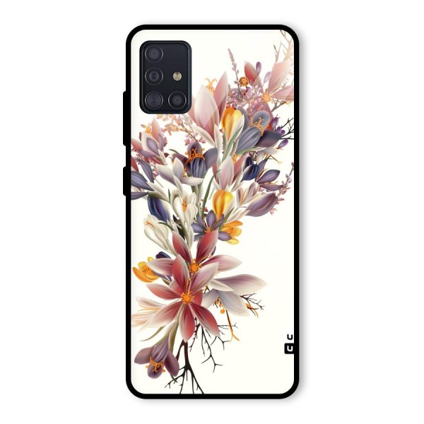 Floral Bouquet Glass Back Case for Galaxy A51