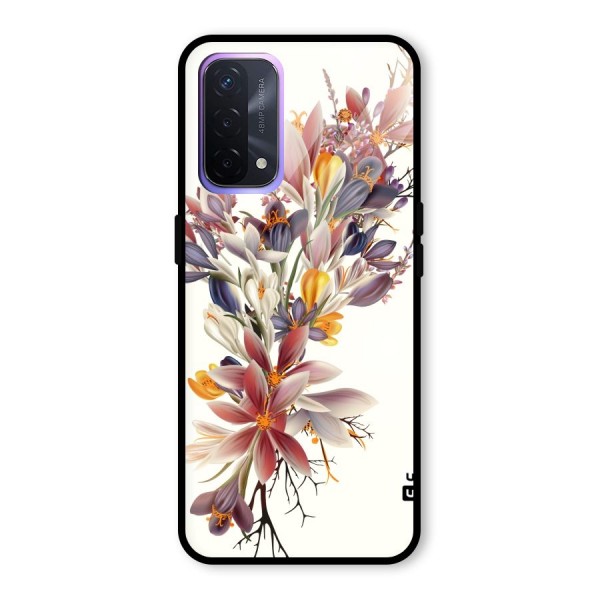 Floral Bouquet Glass Back Case for Oppo A74 5G