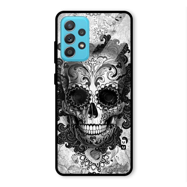 Floral Ghost Glass Back Case for Galaxy A52