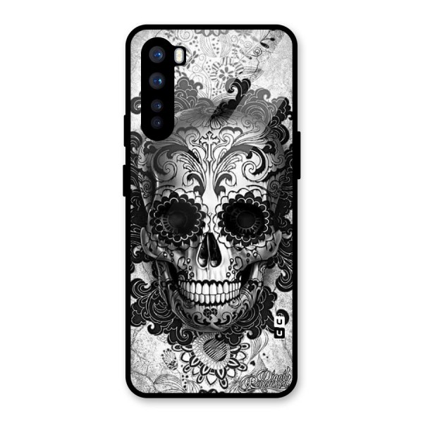 Floral Ghost Glass Back Case for OnePlus Nord