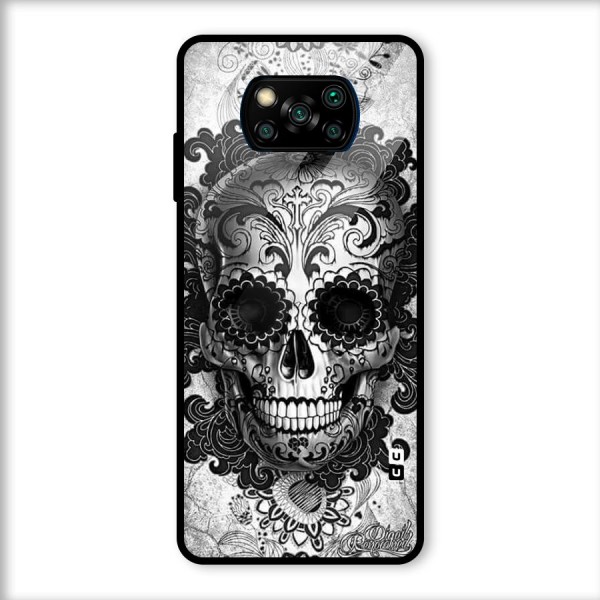 Floral Ghost Glass Back Case for Poco X3
