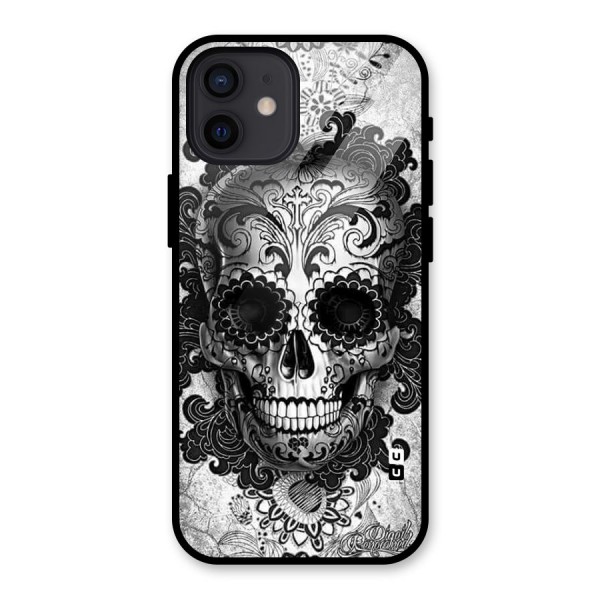 Floral Ghost Glass Back Case for iPhone 12