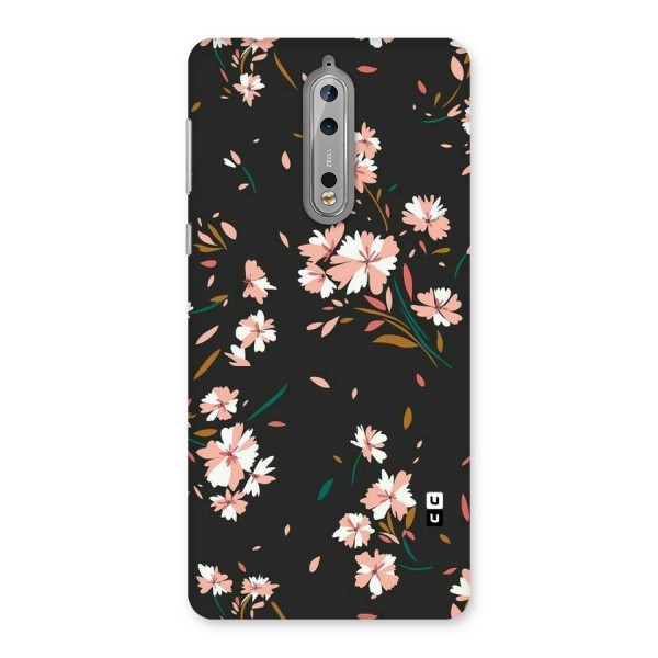 Floral Petals Peach Back Case for Nokia 8