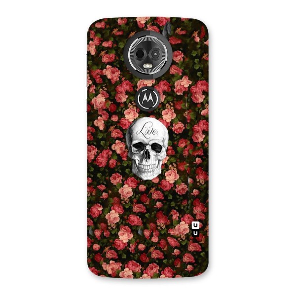 Floral Skull Love Back Case for Moto E5 Plus