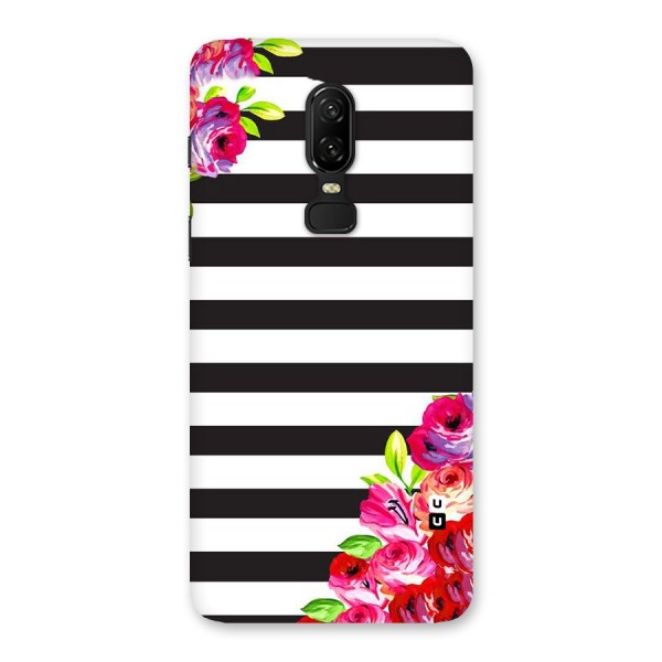 Floral Stripes Back Case for OnePlus 6