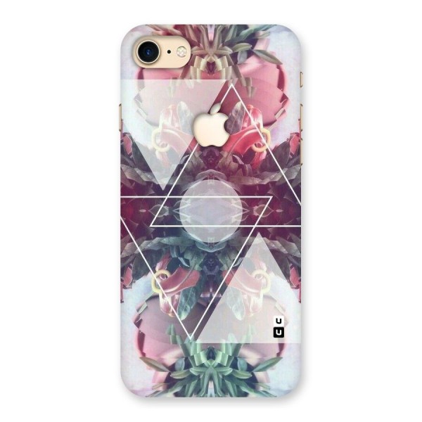 Floral Triangle Back Case for iPhone 7 Apple Cut