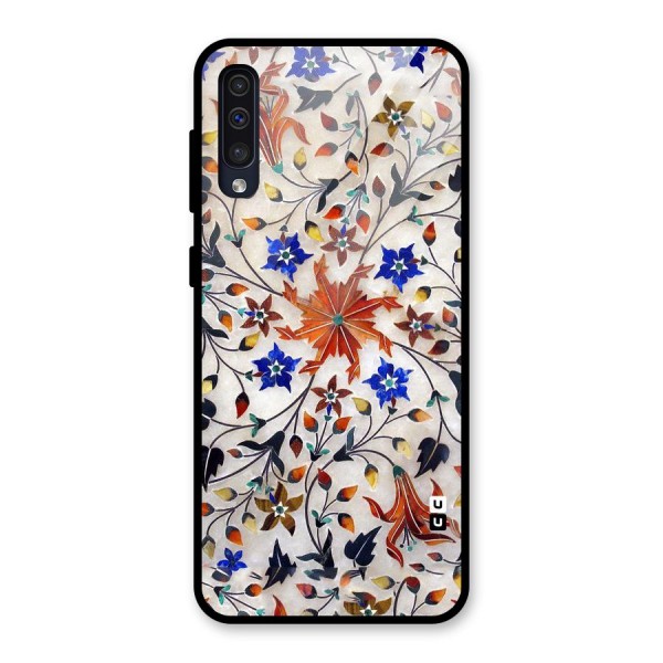 Floral Vintage Bloom Glass Back Case for Galaxy A50