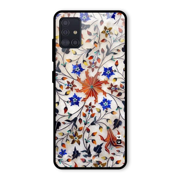Floral Vintage Bloom Glass Back Case for Galaxy A51