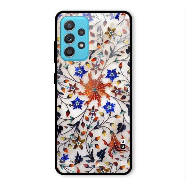 Floral Vintage Bloom Glass Back Case for Galaxy A52