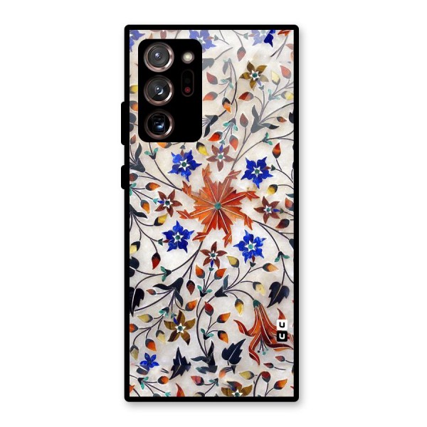 Floral Vintage Bloom Glass Back Case for Galaxy Note 20 Ultra
