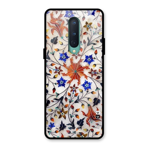 Floral Vintage Bloom Glass Back Case for OnePlus 8