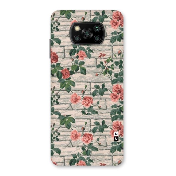 Floral Wall Design Back Case for Poco X3