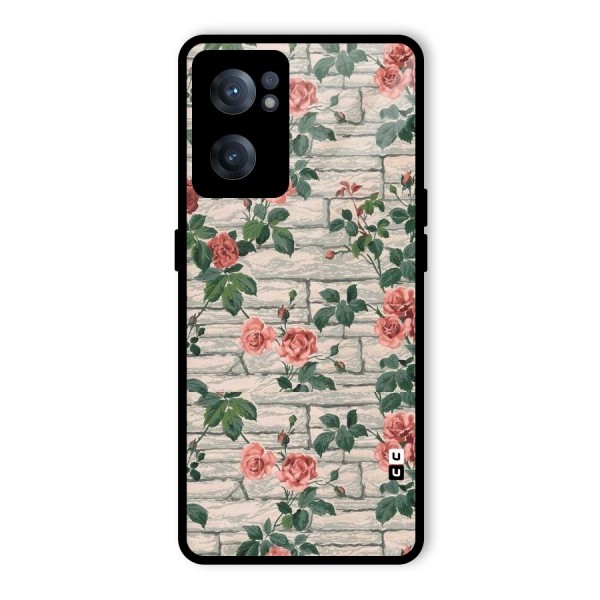 Floral Wall Design Glass Back Case for OnePlus Nord CE 2 5G