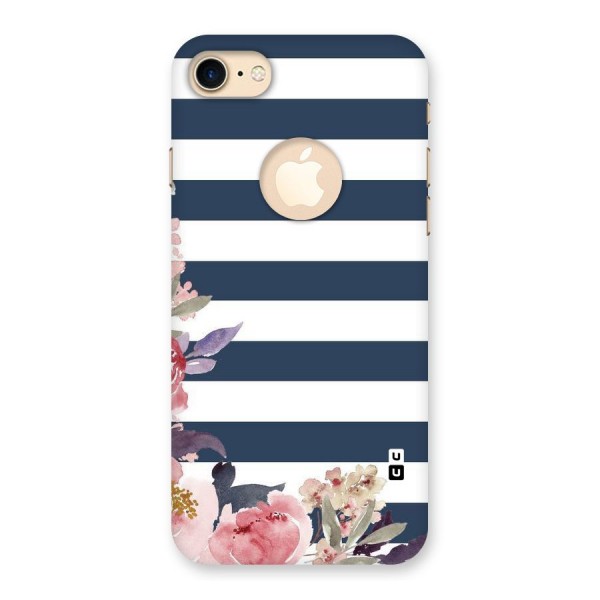 Floral Water Art Back Case for iPhone 7 Logo Cut