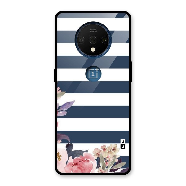 Floral Water Art Glass Back Case for OnePlus 7T