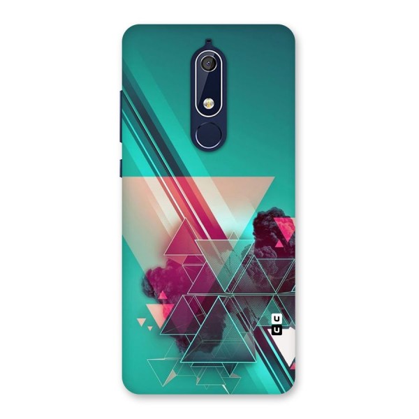Floroscent Abstract Back Case for Nokia 5.1