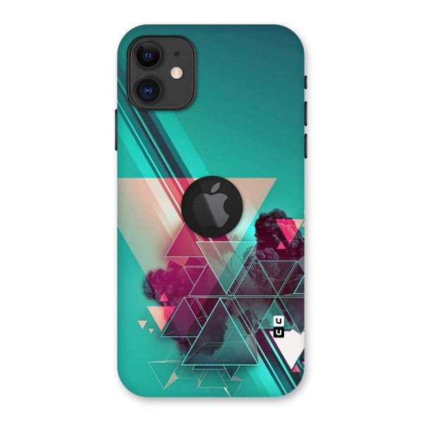Floroscent Abstract Back Case for iPhone 11 Logo Cut