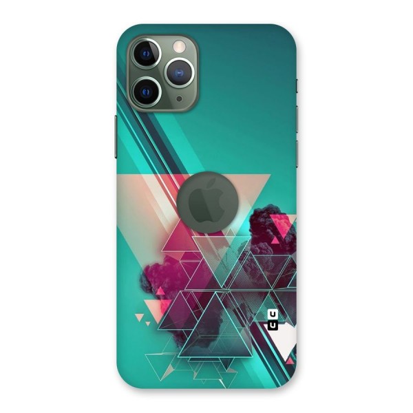 Floroscent Abstract Back Case for iPhone 11 Pro Logo  Cut