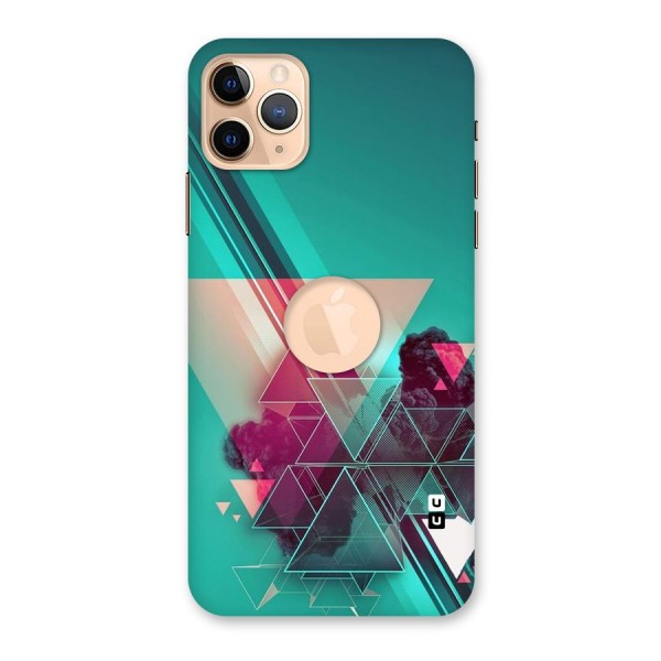 Floroscent Abstract Back Case for iPhone 11 Pro Max Logo Cut