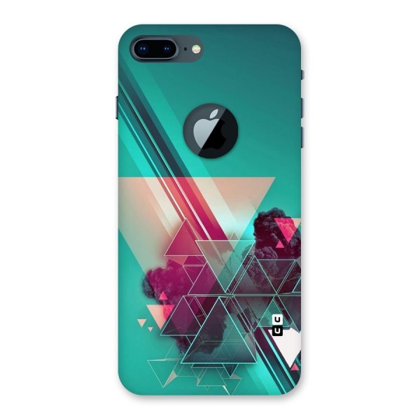Floroscent Abstract Back Case for iPhone 7 Plus Logo Cut