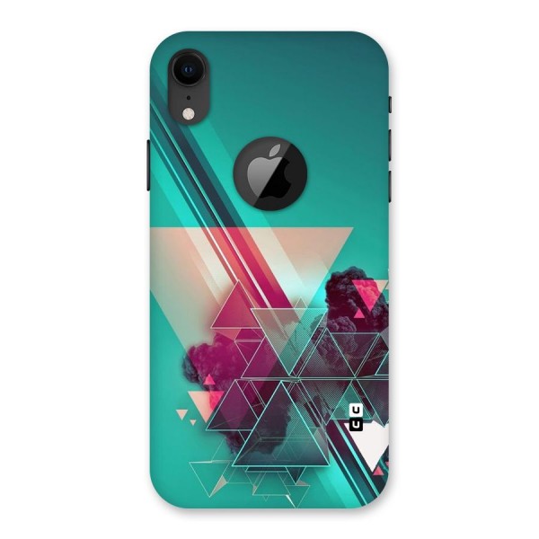 Floroscent Abstract Back Case for iPhone XR Logo Cut