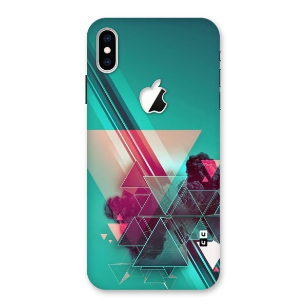 Floroscent Abstract Back Case for iPhone XS Max Apple Cut