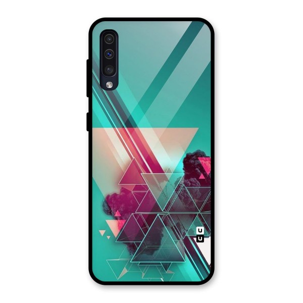 Floroscent Abstract Glass Back Case for Galaxy A50